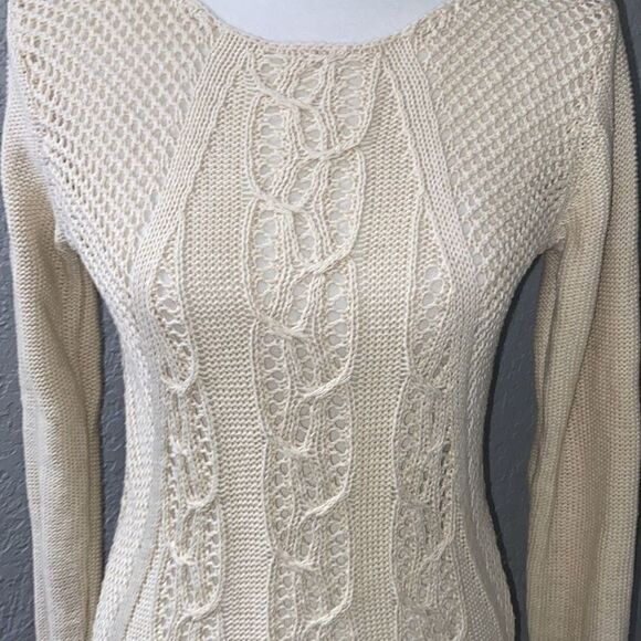 Between You and & Me cable knit soft fisherman style sweater Sz L - Picture 2 of 6